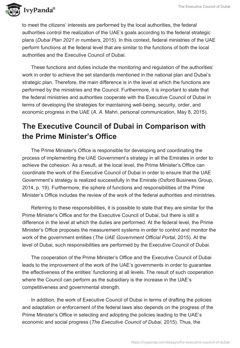 The Executive Council of Dubai. Page 4