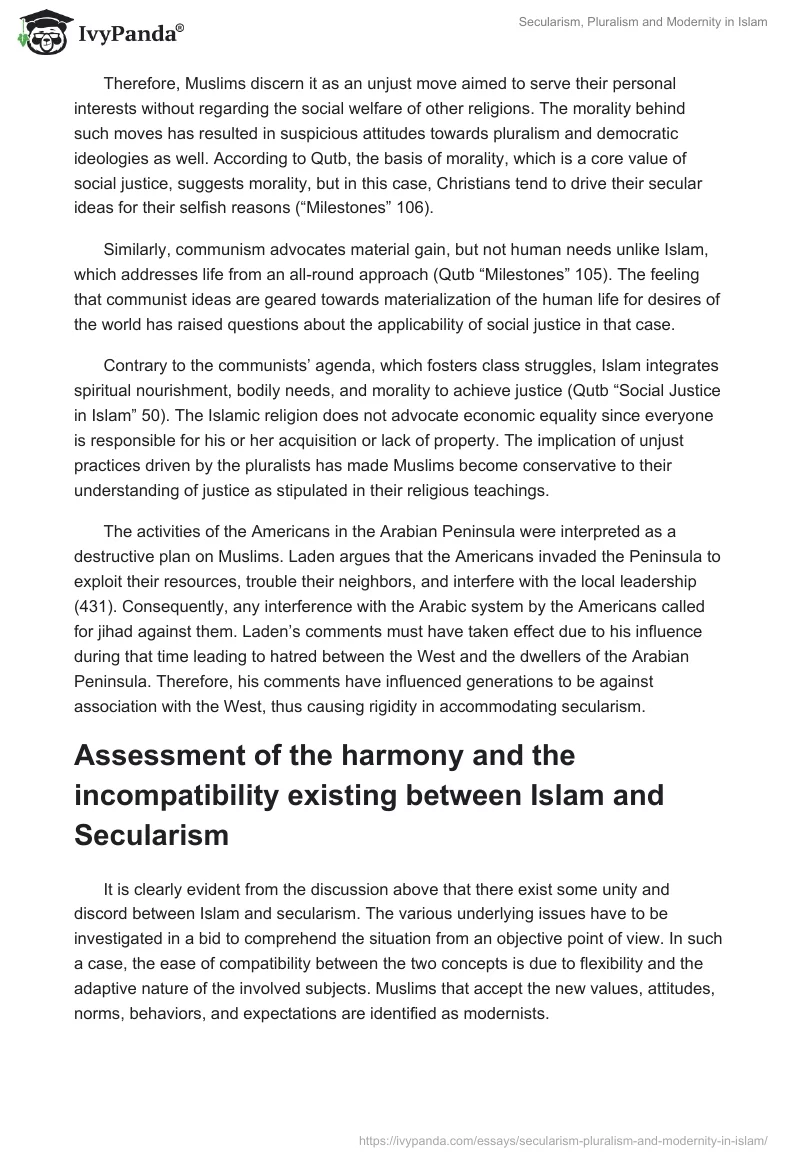 Secularism, Pluralism and Modernity in Islam. Page 4