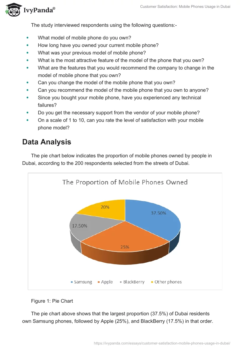Customer Satisfaction: Mobile Phones Usage in Dubai. Page 4