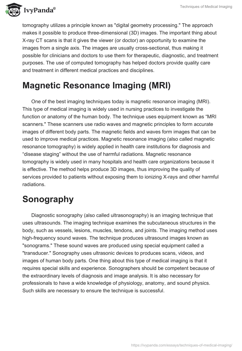Techniques of Medical Imaging. Page 2