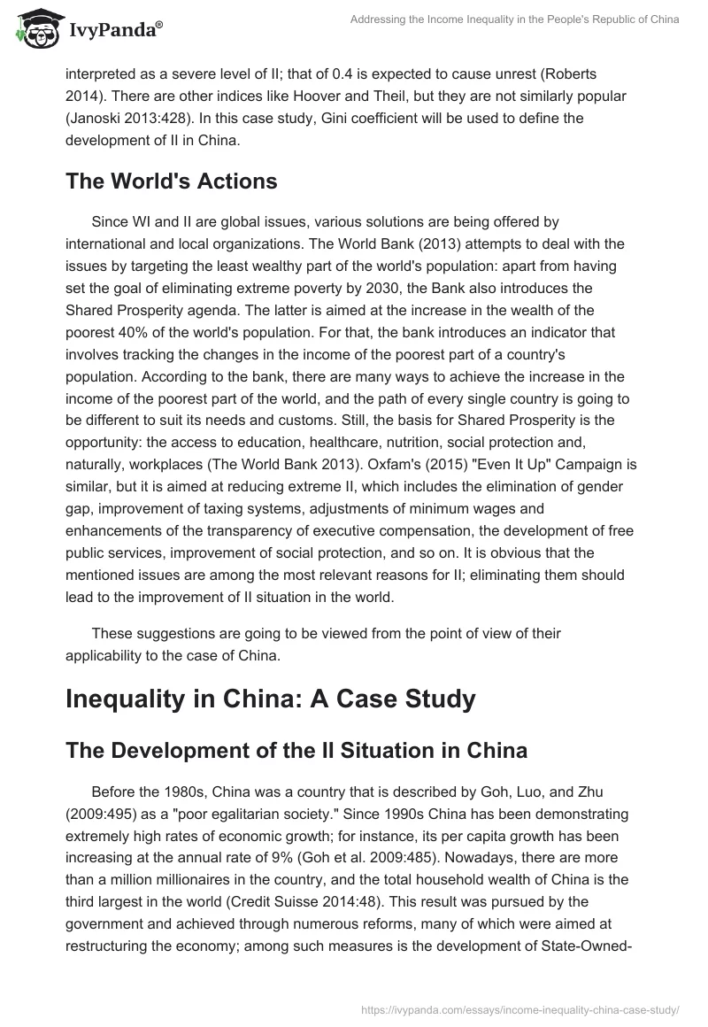 Addressing the Income Inequality in the People's Republic of China. Page 3