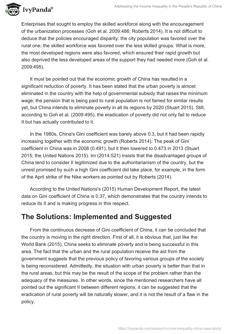 Addressing the Income Inequality in the People's Republic of China. Page 4