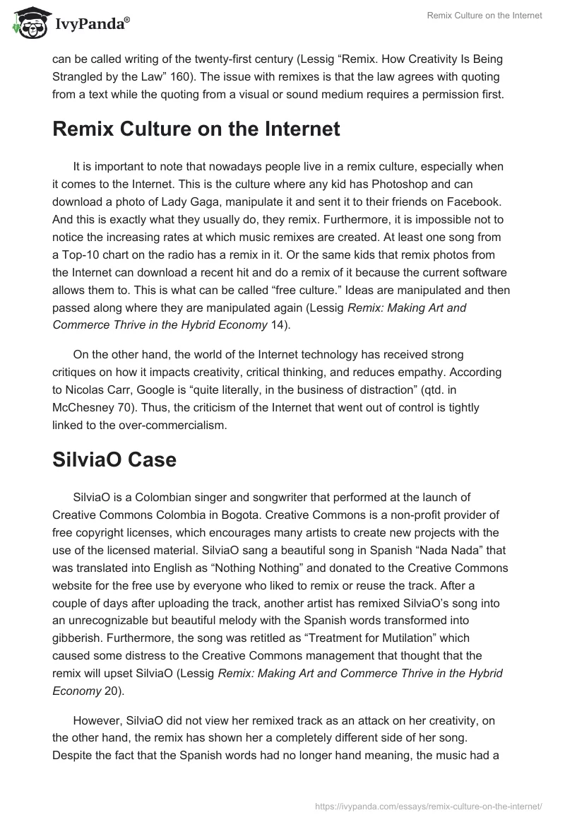 Remix Culture on the Internet. Page 2