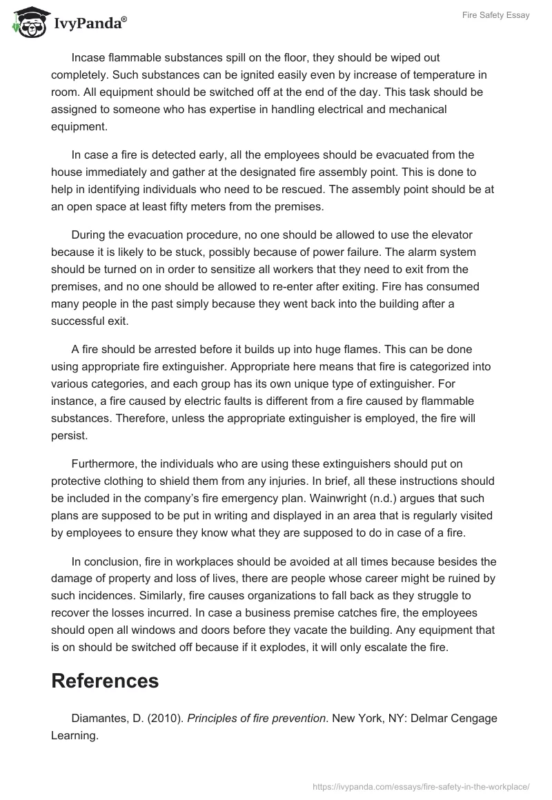 Fire Safety Essay. Page 3