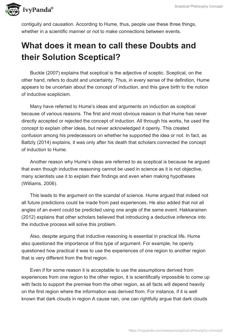 Sceptical Philosophy Concept. Page 4
