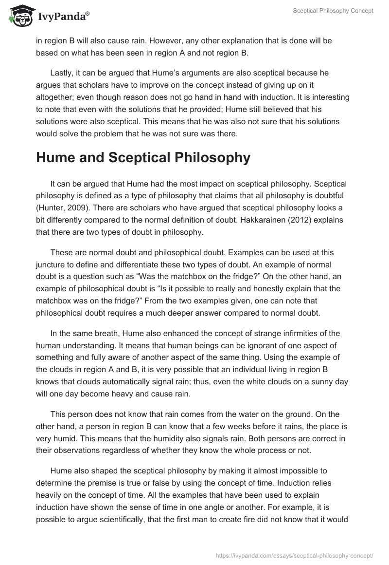 Sceptical Philosophy Concept. Page 5