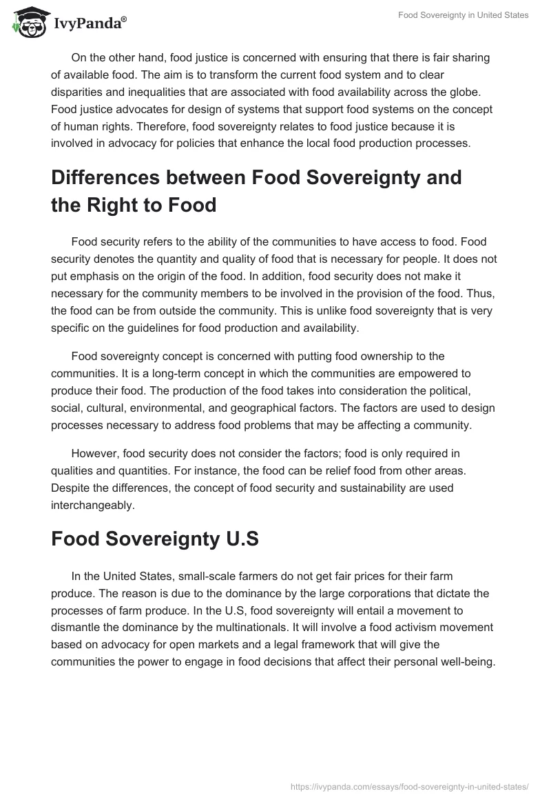 Food Sovereignty in United States. Page 2