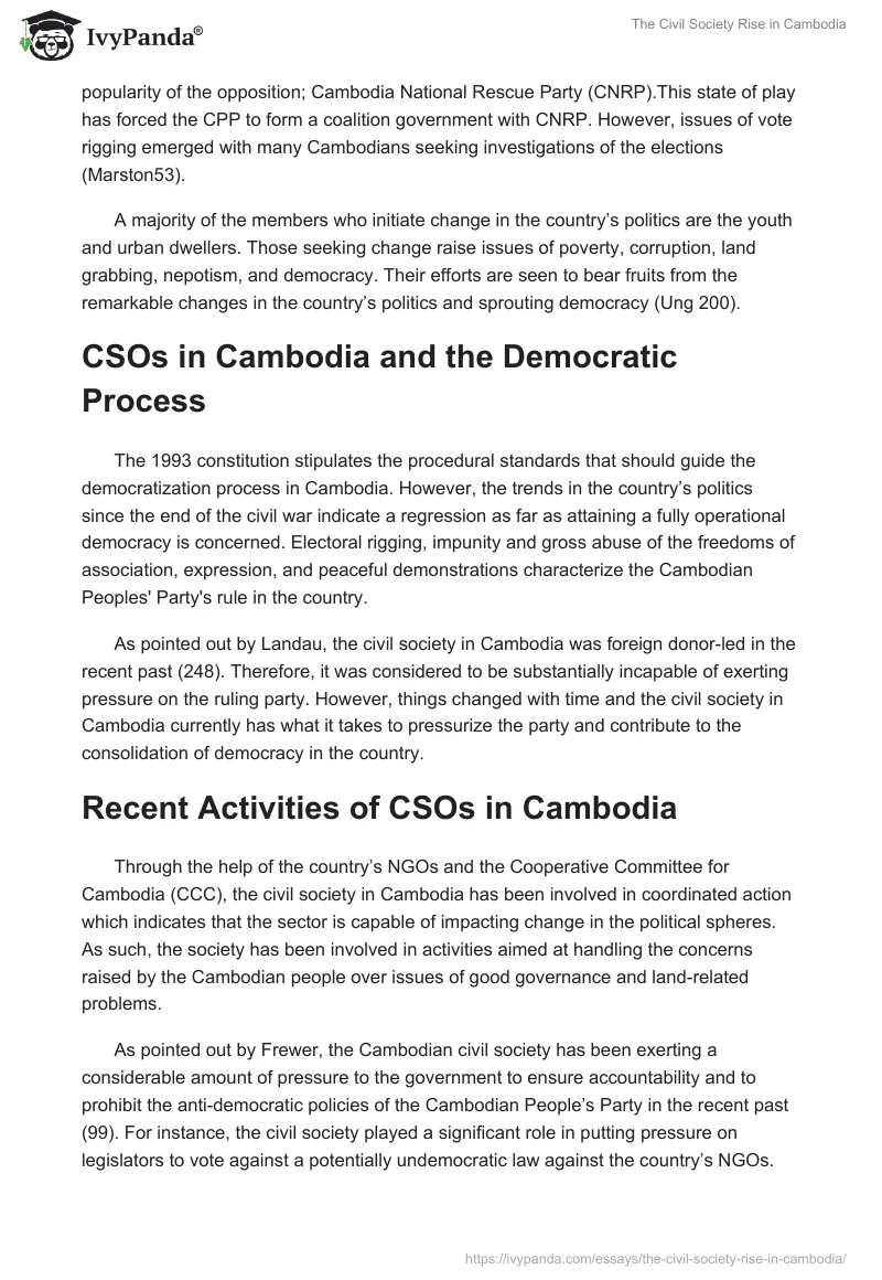 The Civil Society Rise in Cambodia. Page 3