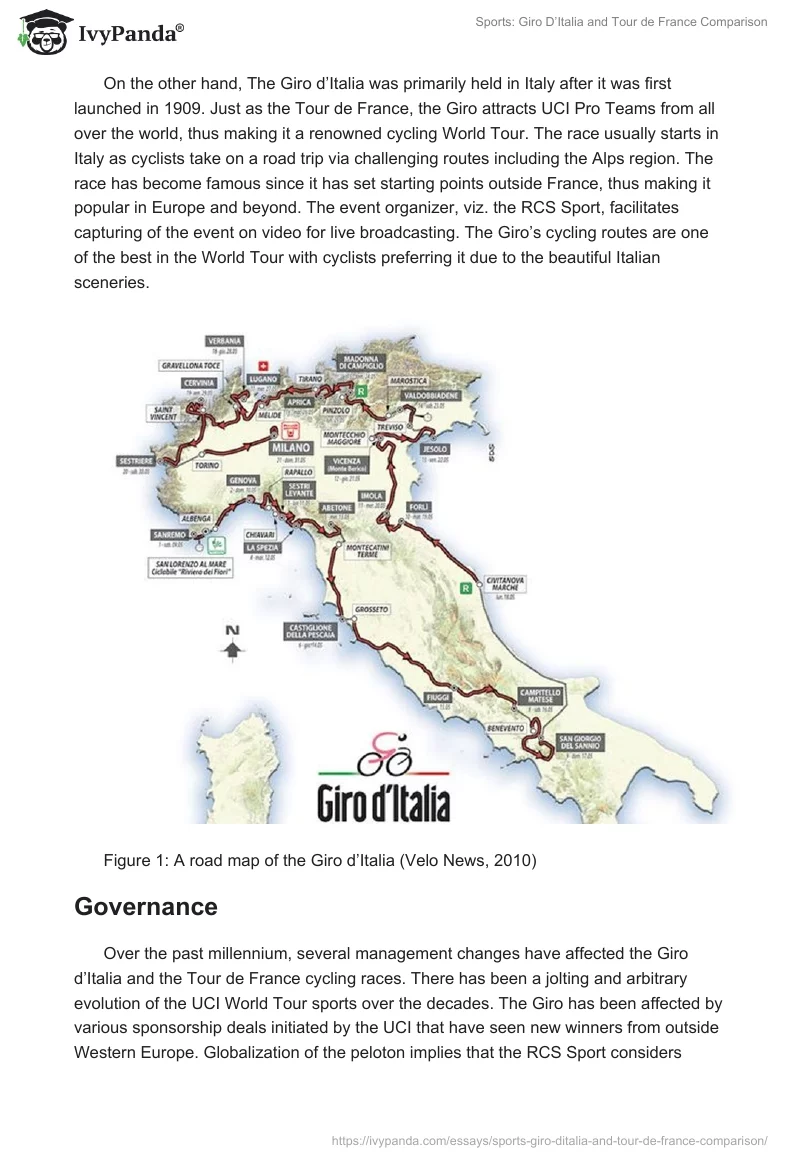 Sports: Giro D’Italia and Tour de France Comparison. Page 3