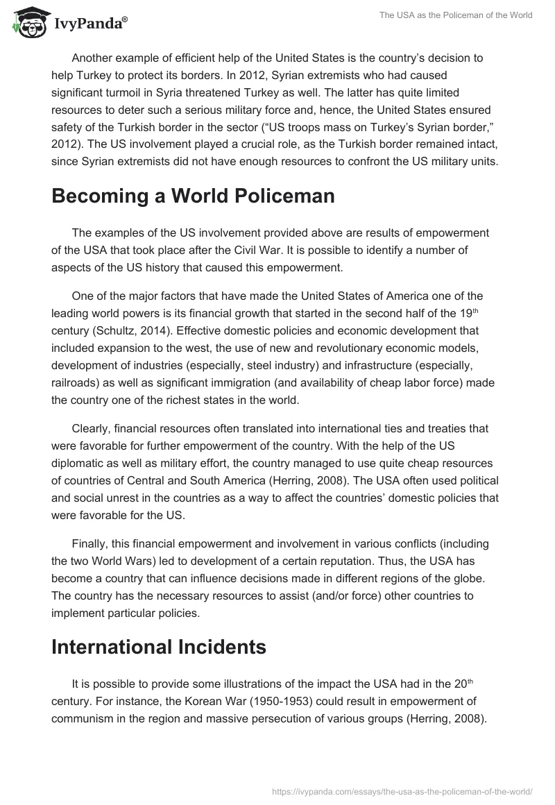 The USA as the Policeman of the World. Page 2
