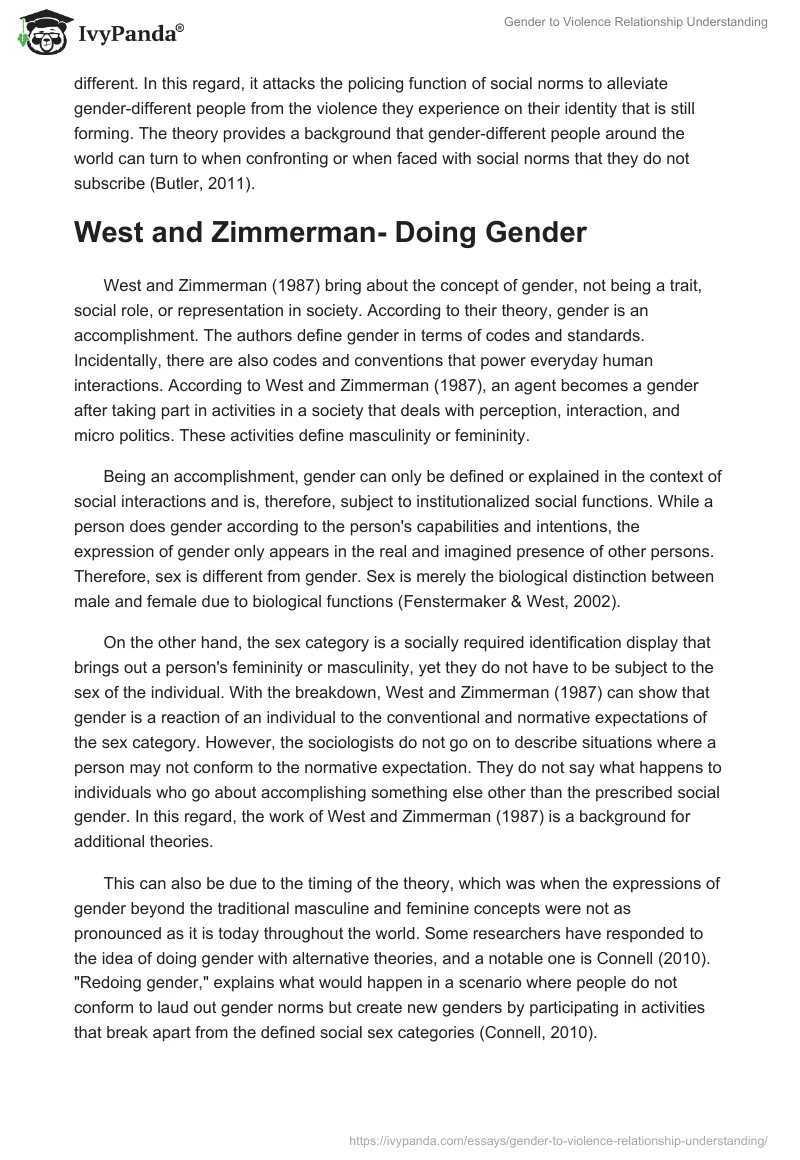 Gender to Violence Relationship Understanding. Page 2