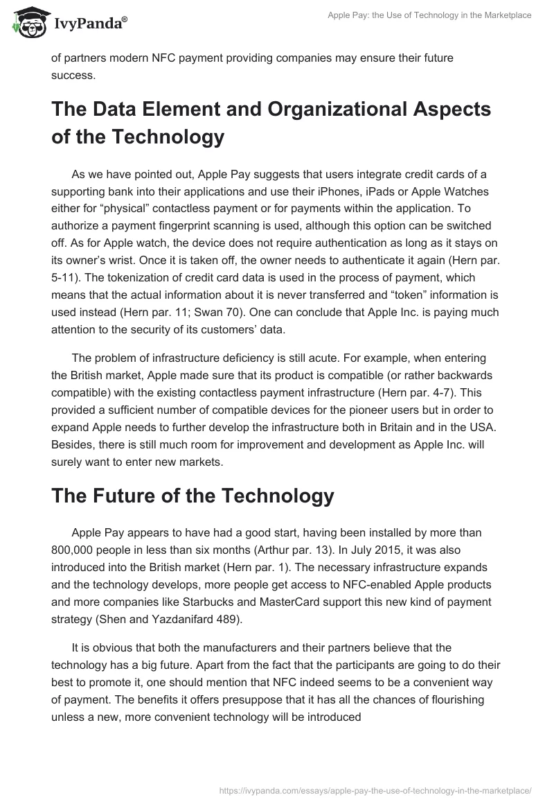 Apple Pay: The Use of Technology in the Marketplace. Page 5