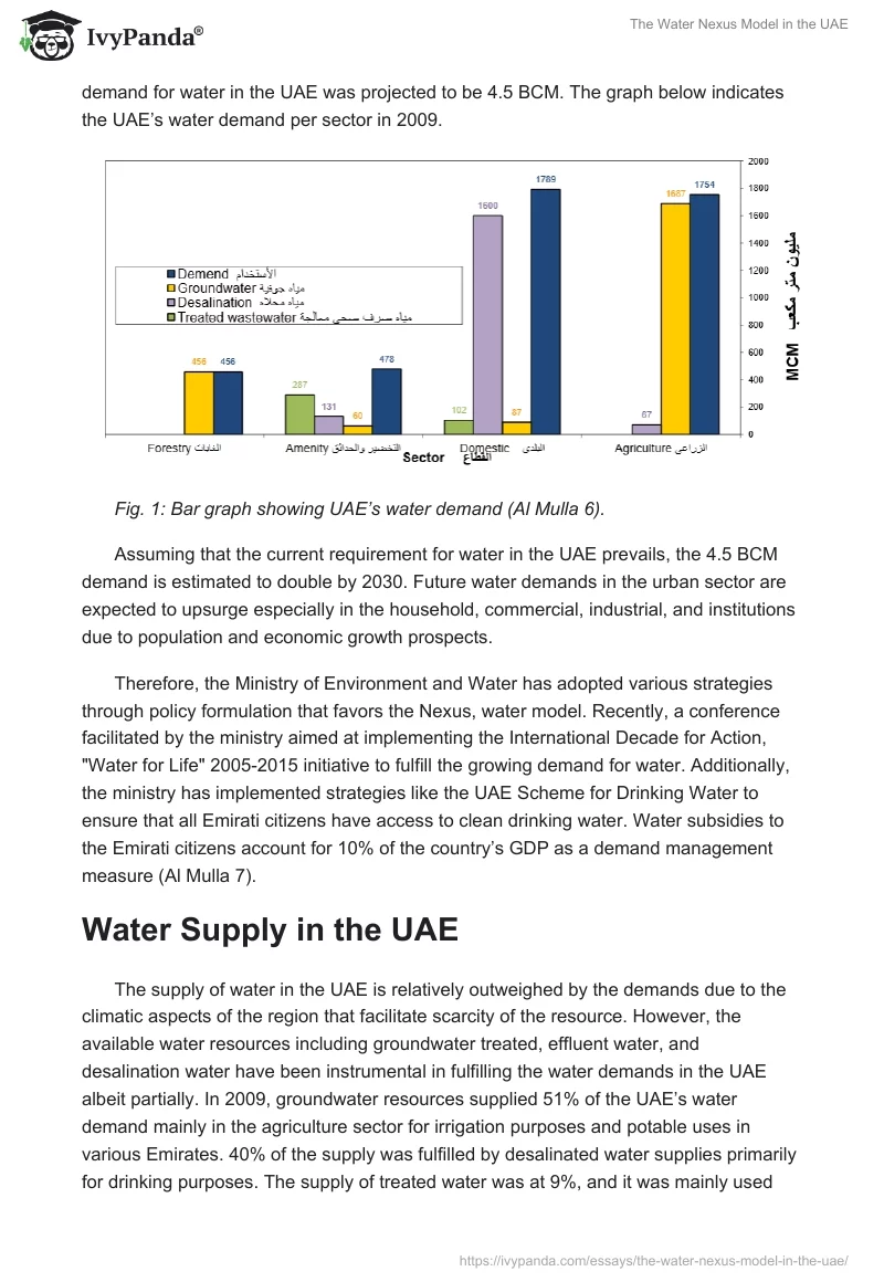 The Water Nexus Model in the UAE. Page 4