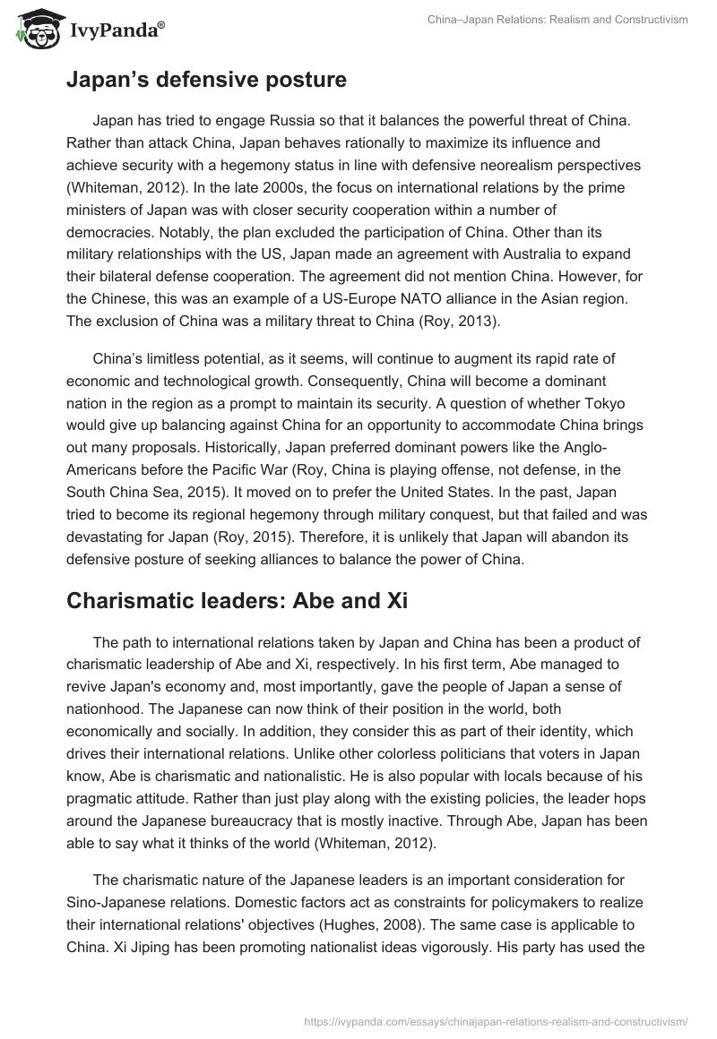 China–Japan Relations: Realism and Constructivism. Page 4