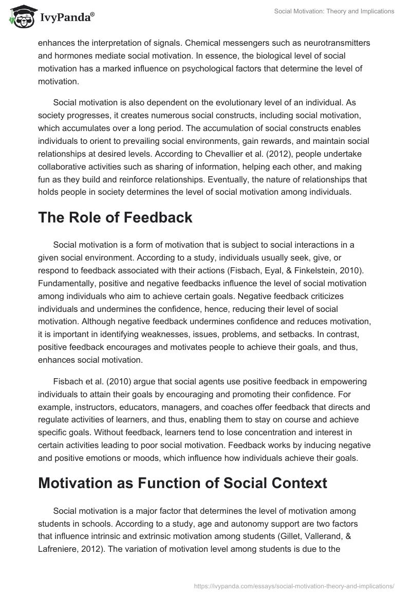 Social Motivation: Theory and Implications. Page 3