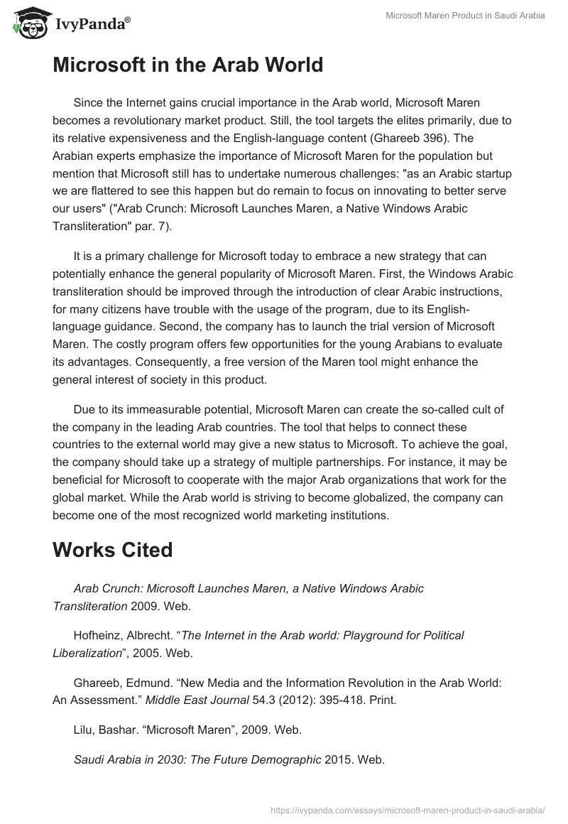 Microsoft Maren Product in Saudi Arabia. Page 2