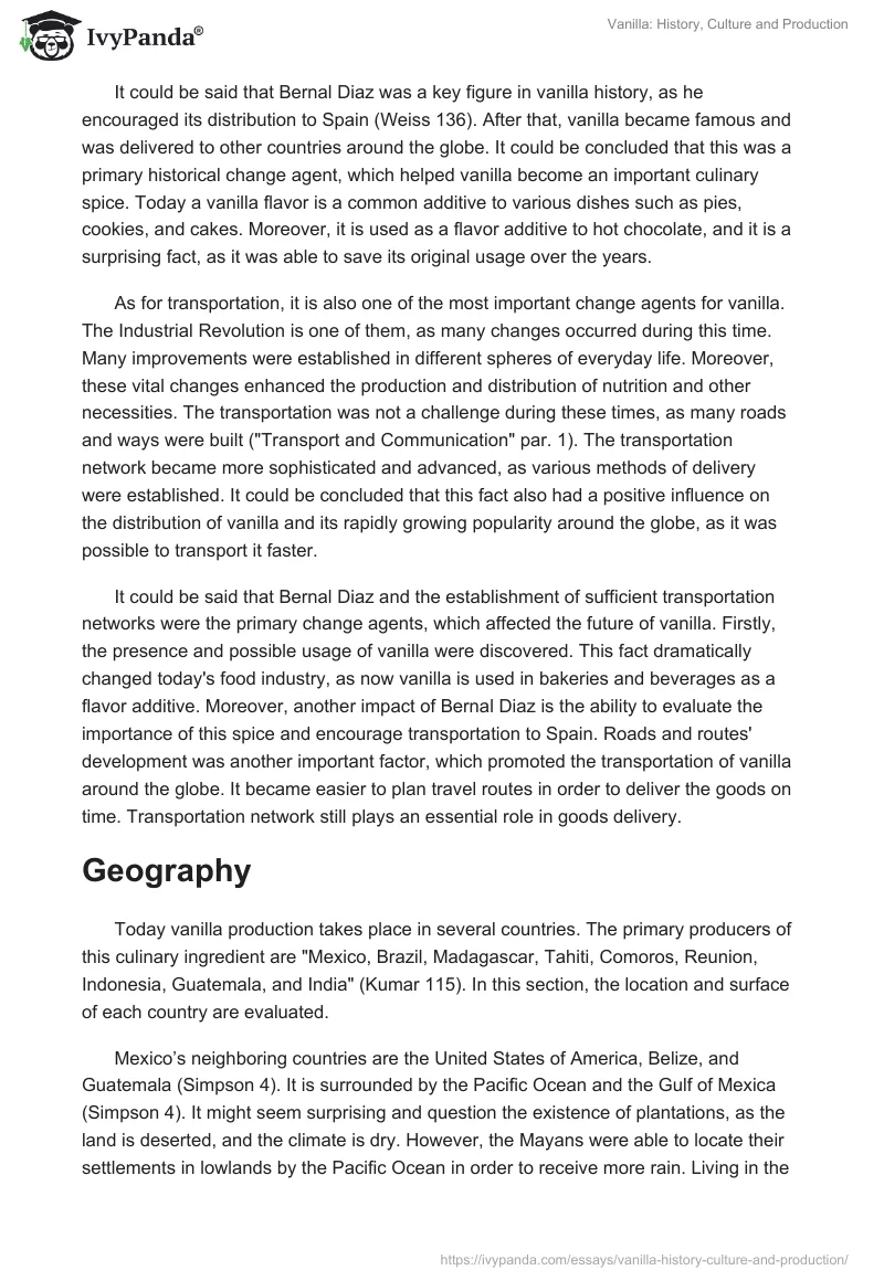 Vanilla: History, Culture and Production. Page 4