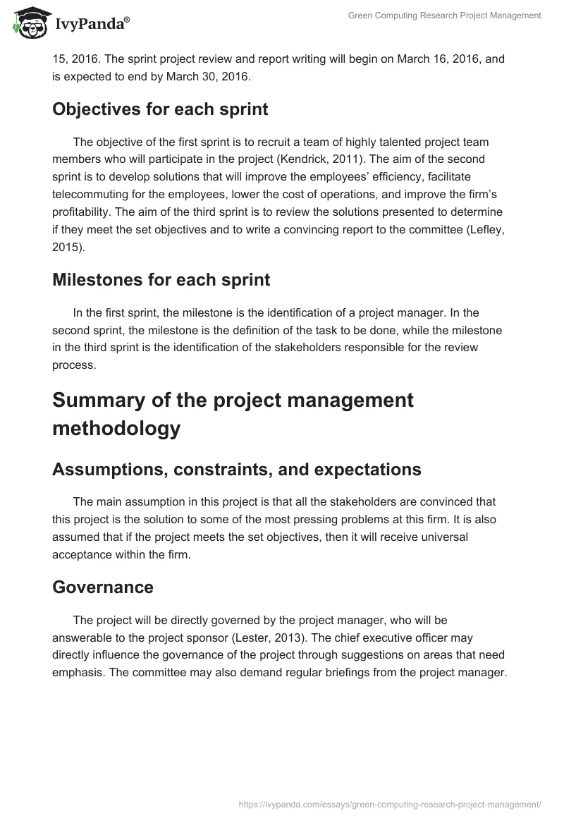 Green Computing Research Project Management. Page 3