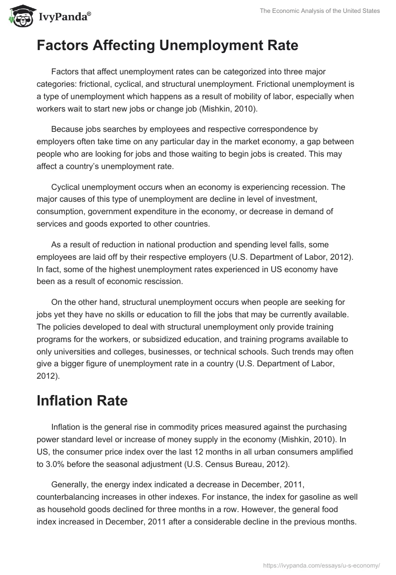 The Economic Analysis of the United States. Page 3