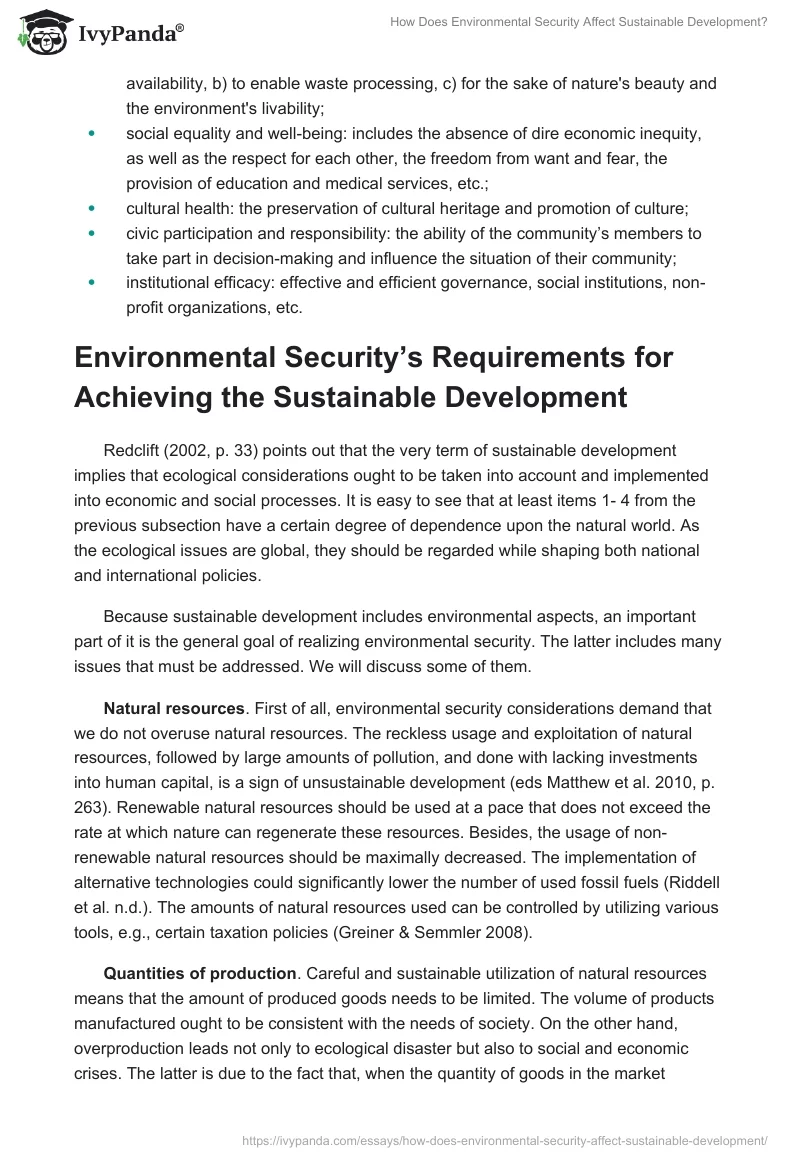 How Does Environmental Security Affect Sustainable Development?. Page 3