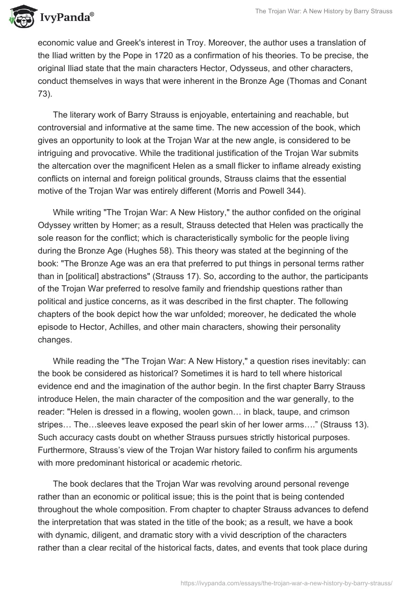 The Trojan War: A New History by Barry Strauss. Page 2