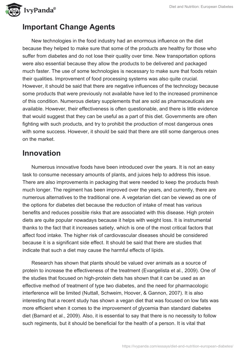 Diet and Nutrition: European Diabetes. Page 3