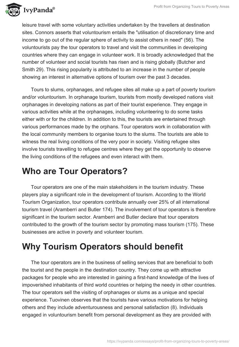 Profit From Organizing Tours to Poverty Areas. Page 2