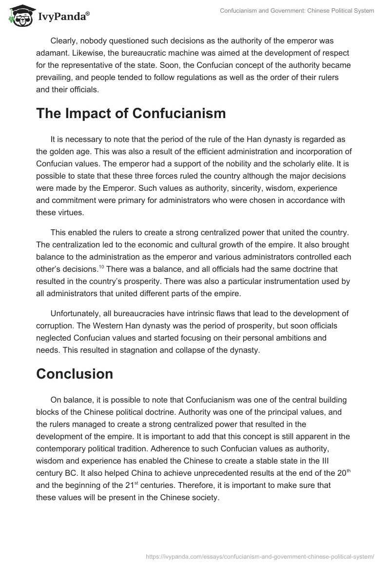 Confucianism and Government: Chinese Political System. Page 3