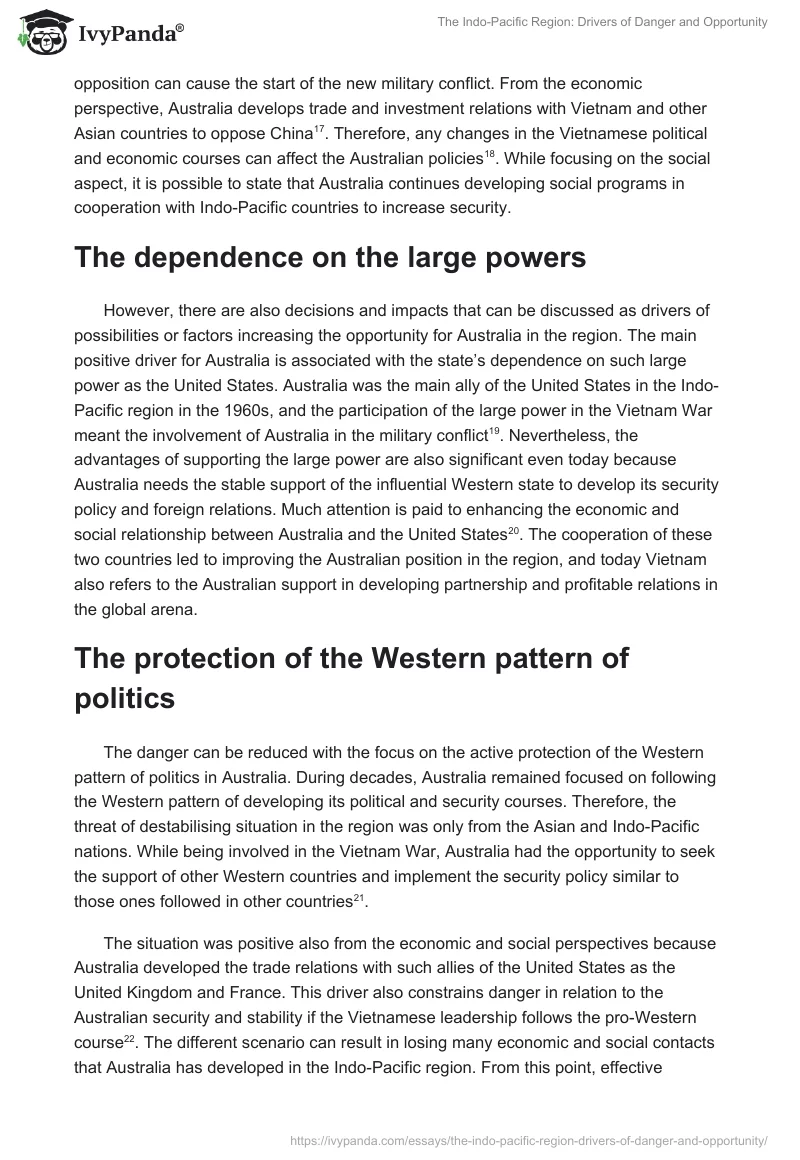 The Indo-Pacific Region: Drivers of Danger and Opportunity. Page 4
