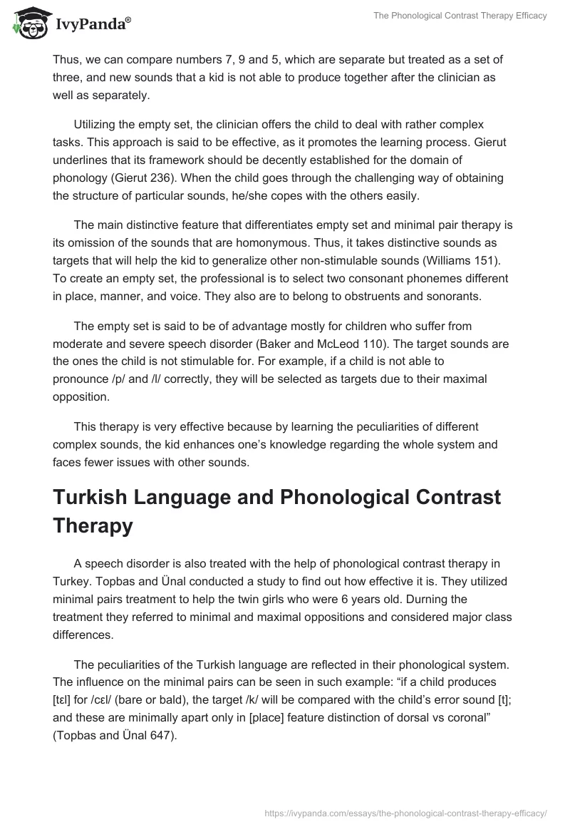 The Phonological Contrast Therapy Efficacy. Page 5