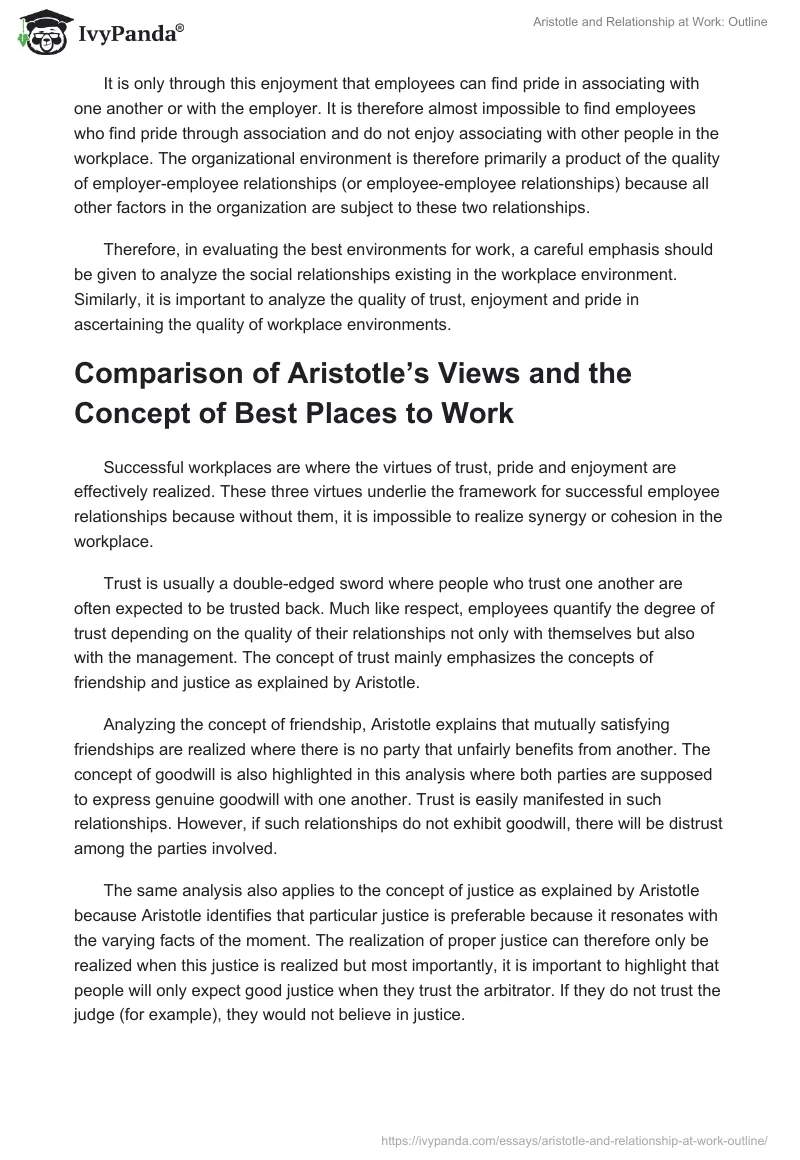 Aristotle and Relationship at Work: Outline. Page 4