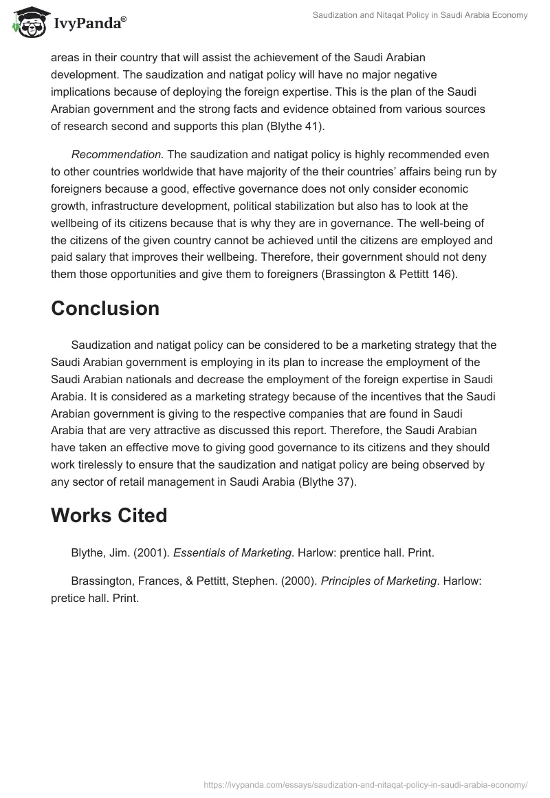 Saudization and Nitaqat Policy in Saudi Arabia Economy. Page 4