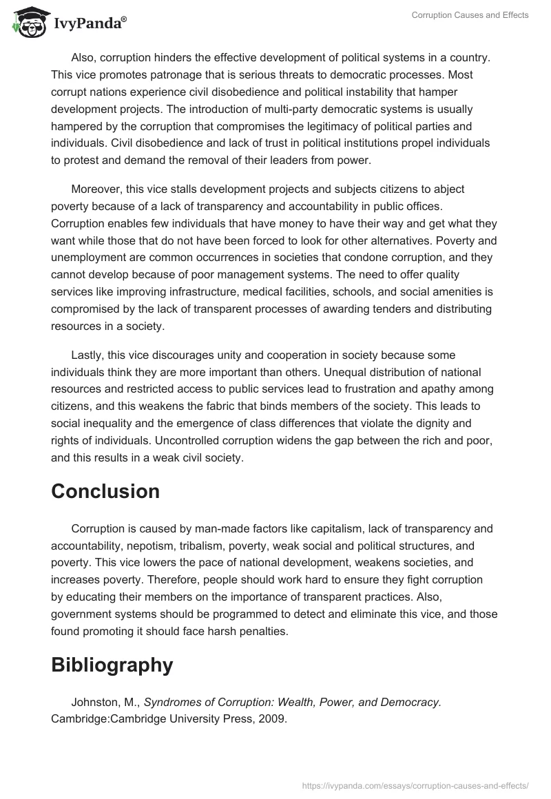 Essay on Corruption, Its Causes, and Effects. Page 3