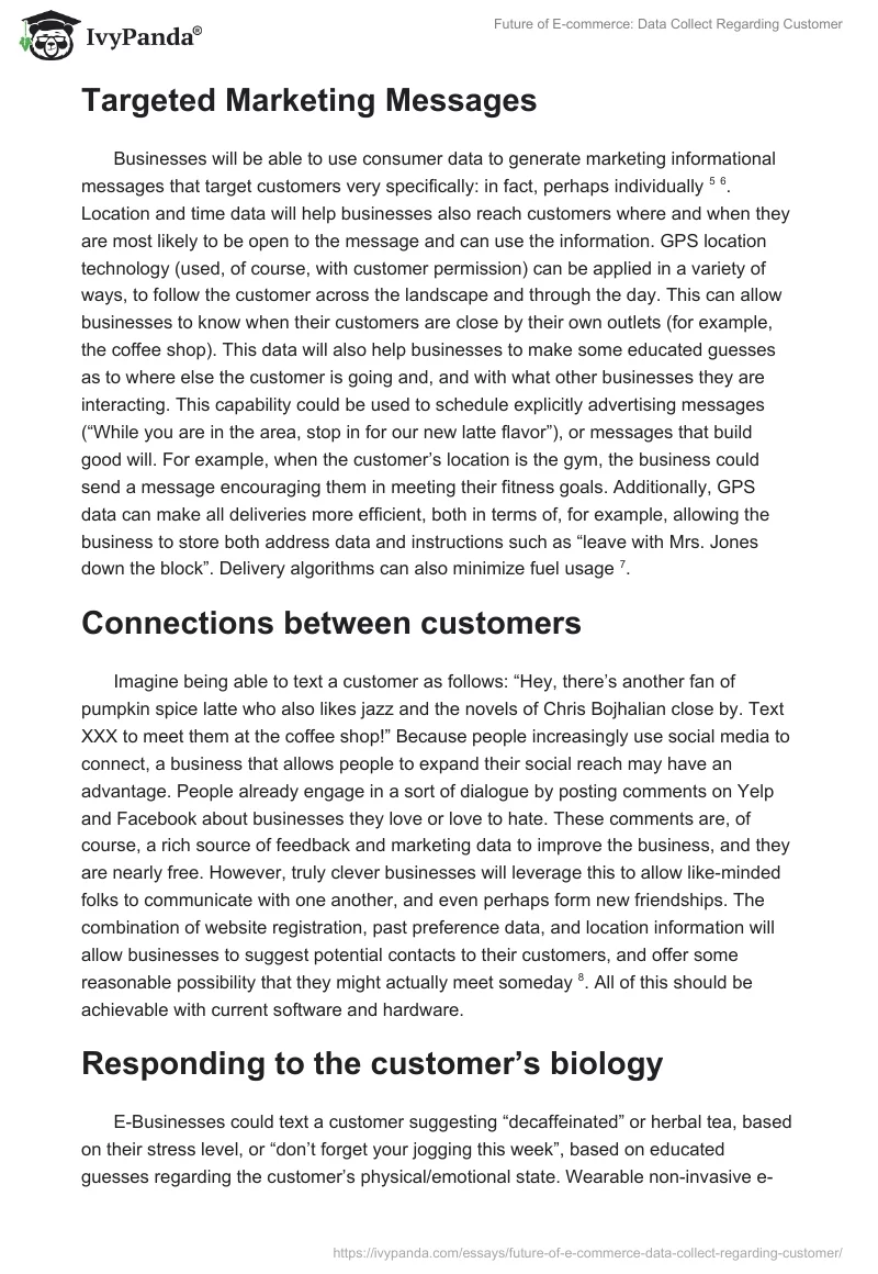 Future of E-Commerce: Data Collect Regarding Customer. Page 2