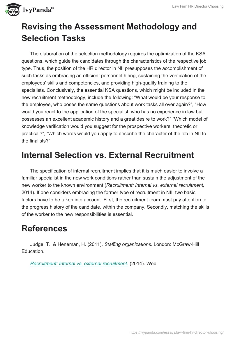 Law Firm HR Director Choosing. Page 2