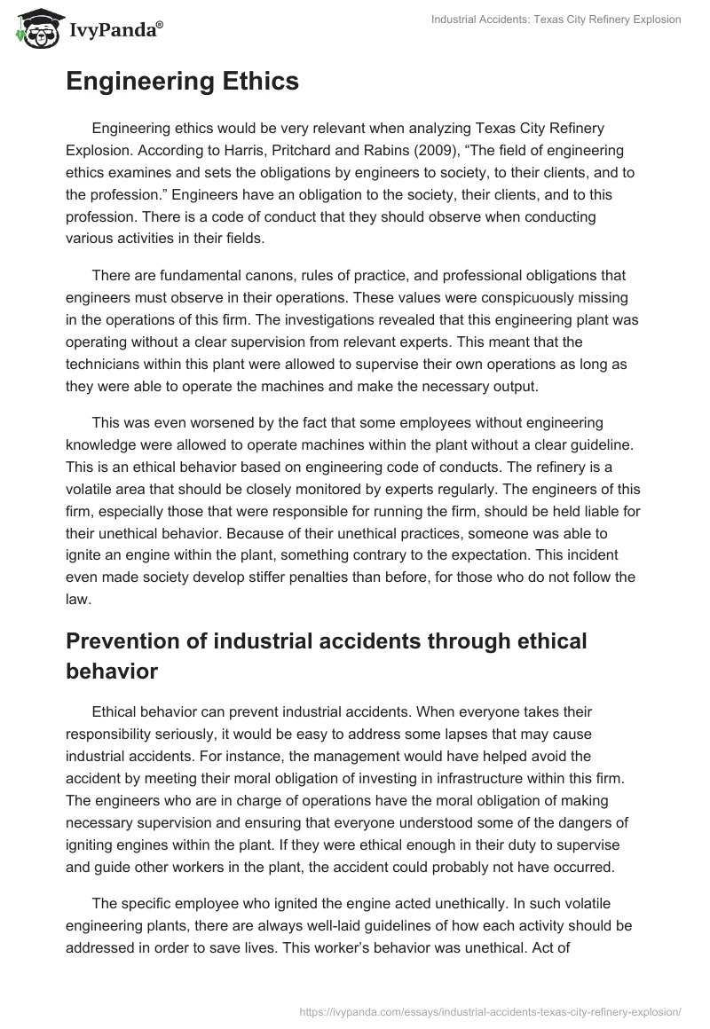 Industrial Accidents: Texas City Refinery Explosion. Page 3