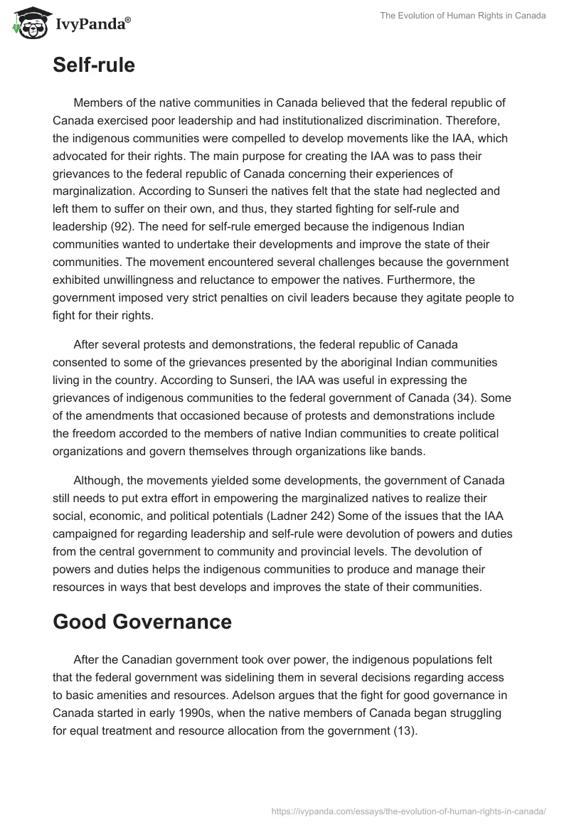 The Evolution of Human Rights in Canada. Page 2