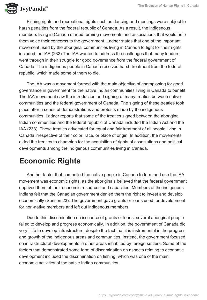 The Evolution of Human Rights in Canada. Page 3