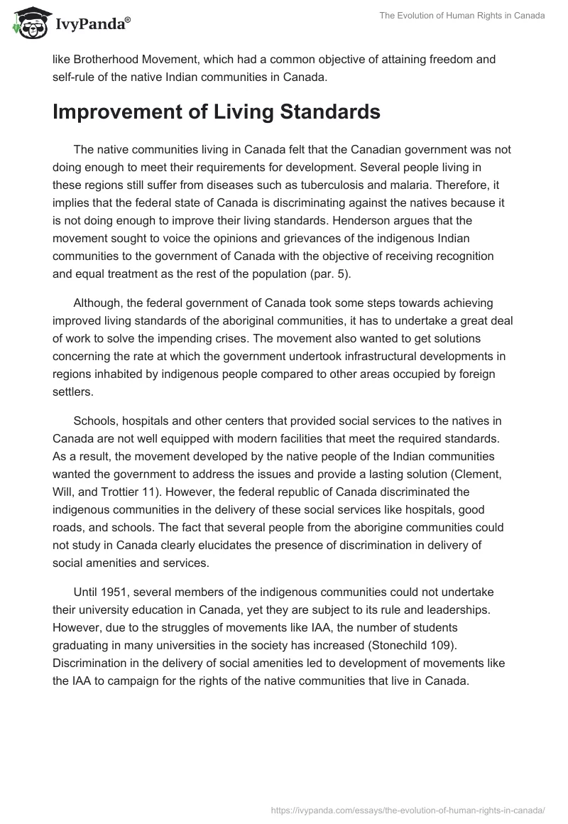 The Evolution of Human Rights in Canada. Page 5