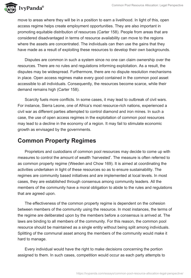 Common Pool Resource Allocation: Legal Perspective. Page 3