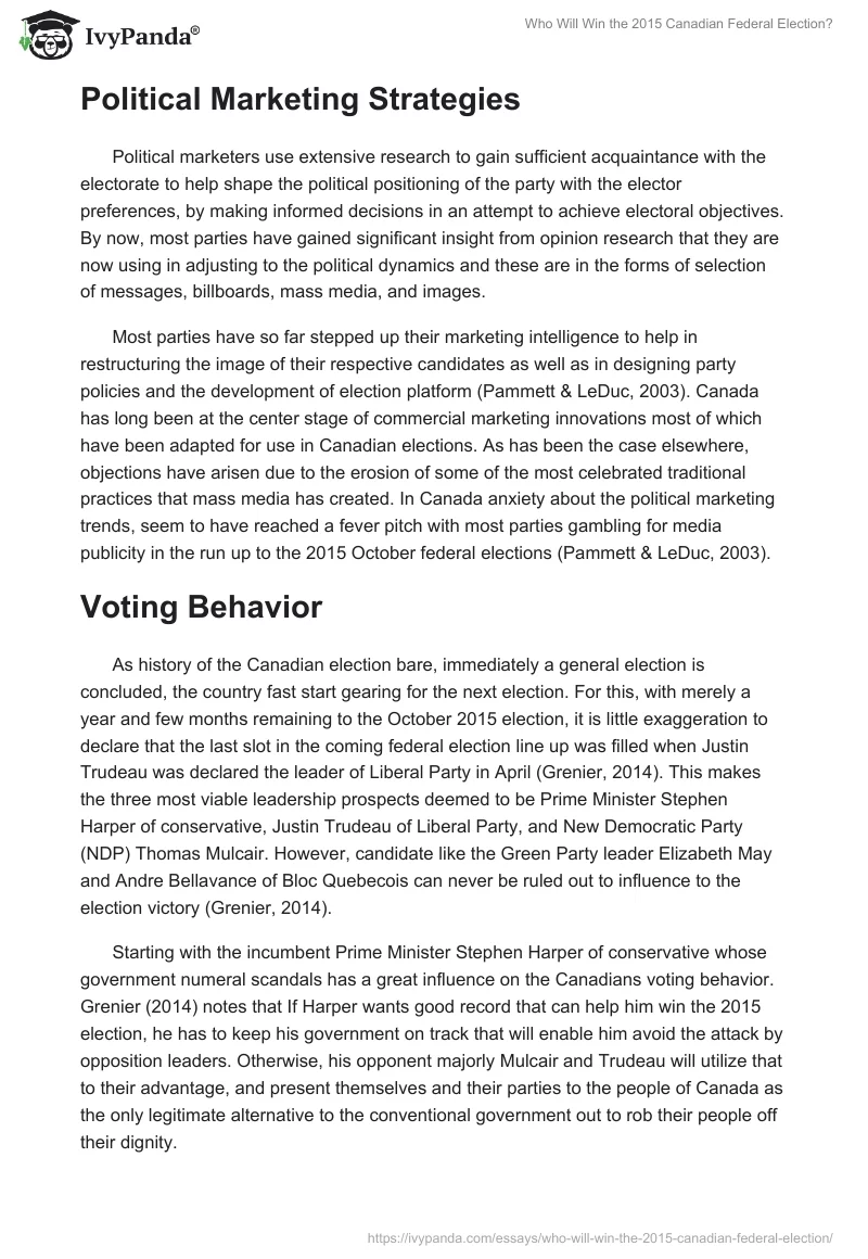 Who Will Win the 2015 Canadian Federal Election?. Page 2