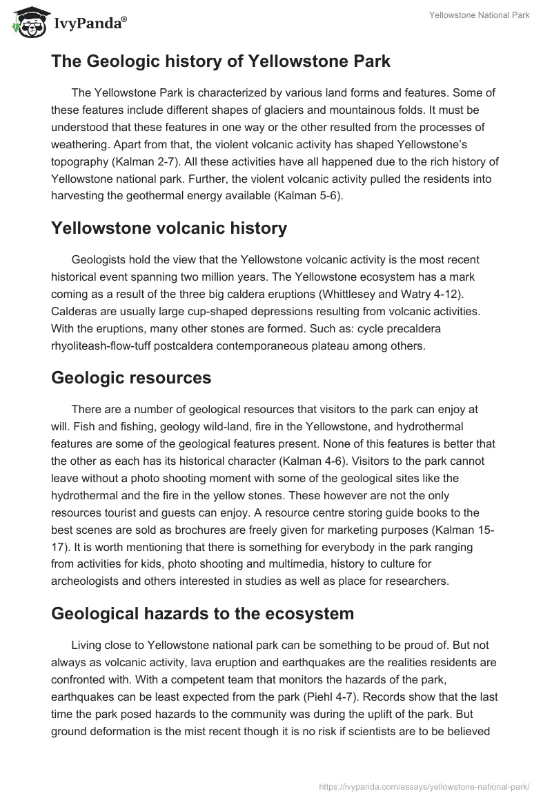 Yellowstone National Park. Page 3