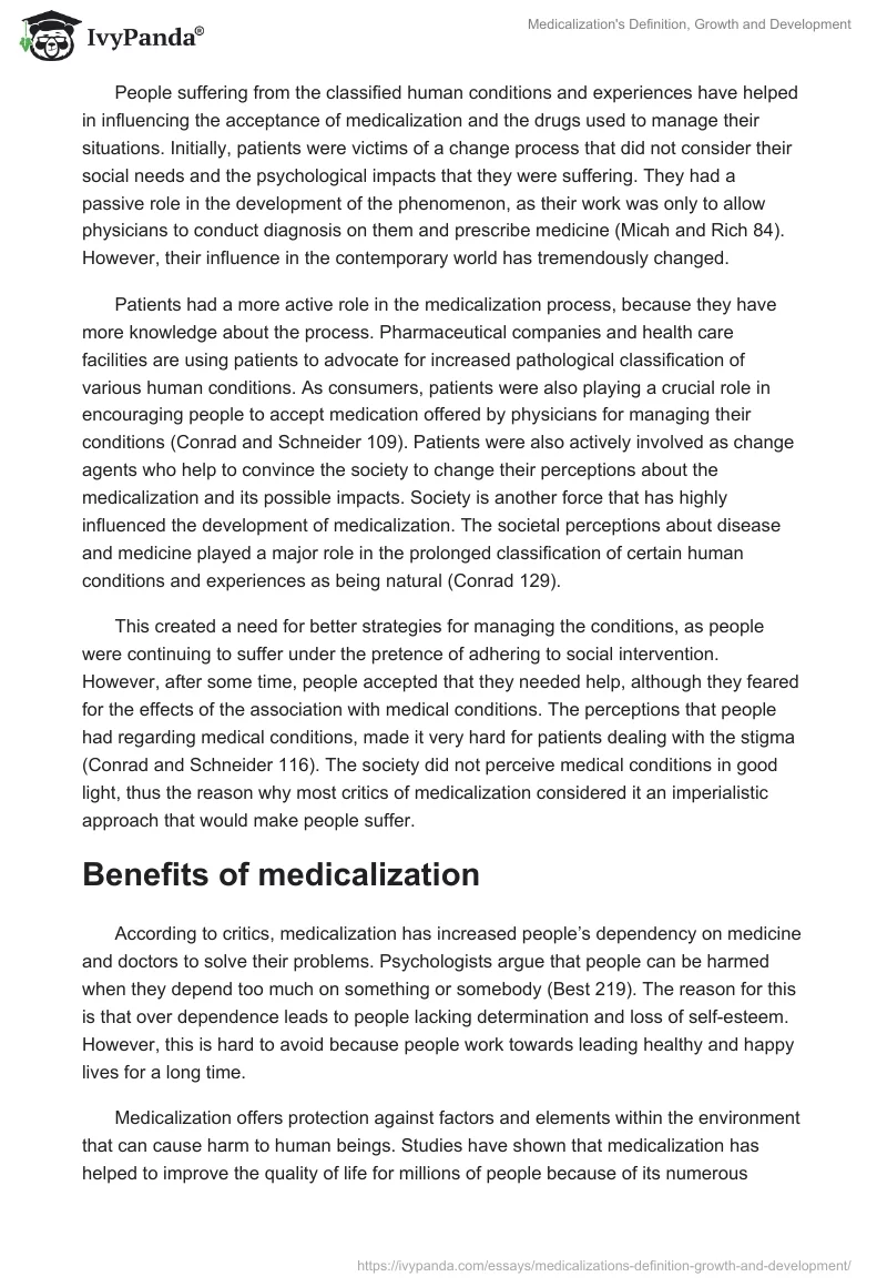 Medicalization's Definition, Growth and Development. Page 5