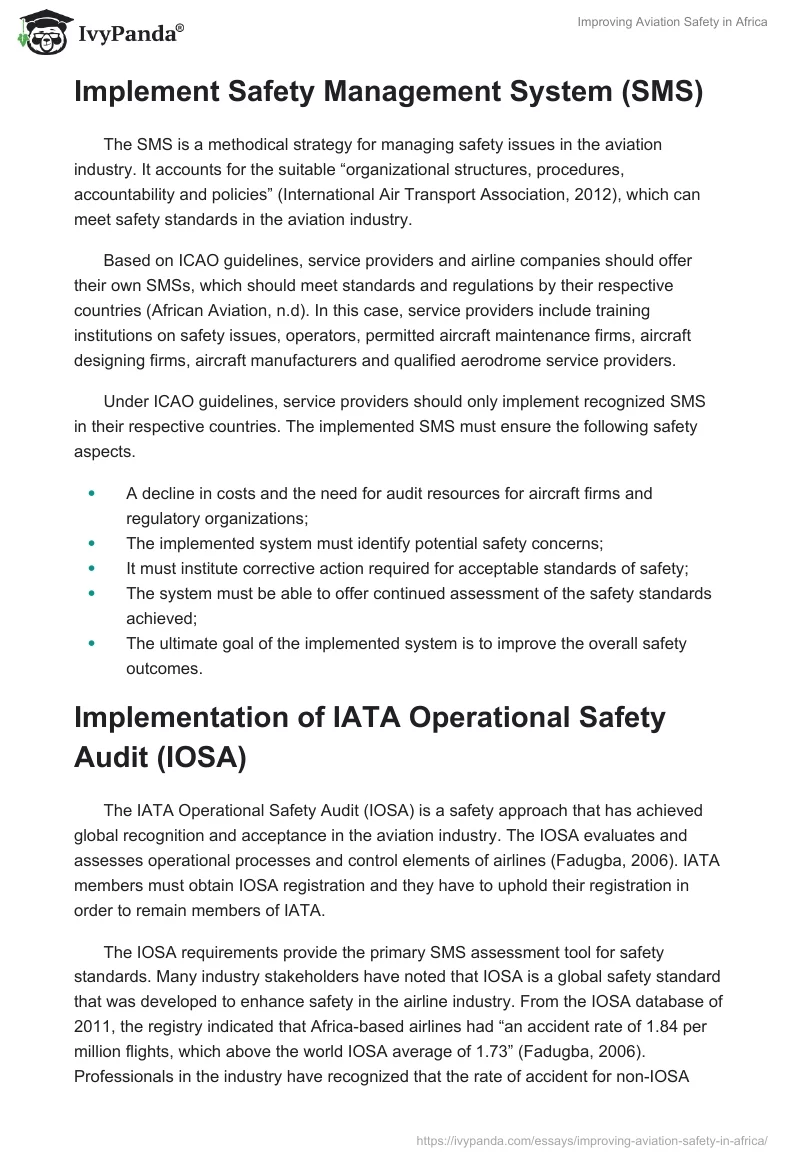 Improving Aviation Safety in Africa. Page 2
