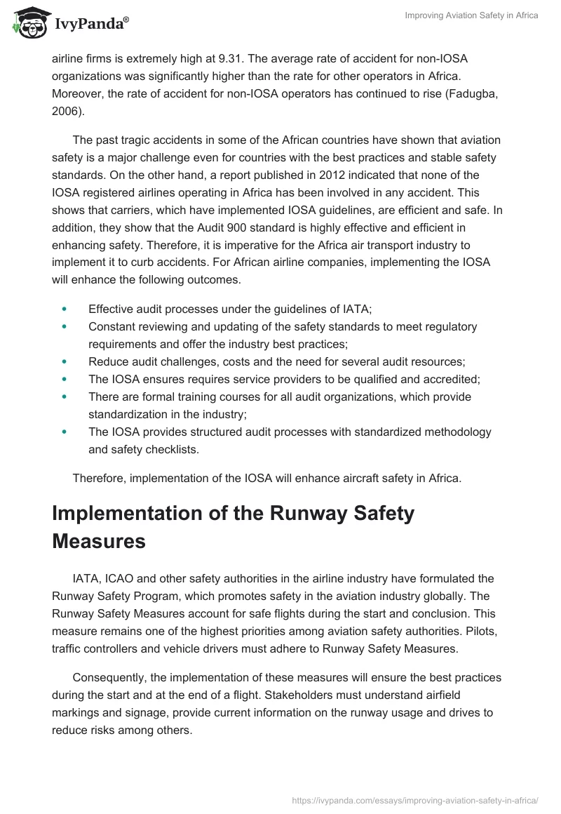 Improving Aviation Safety in Africa. Page 3