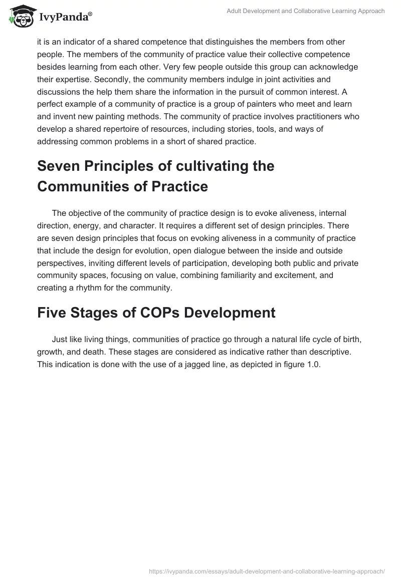 Adult Development and Collaborative Learning Approach. Page 5