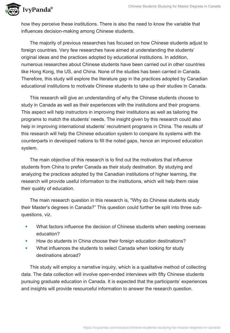 Chinese Students Studying for Master Degrees in Canada. Page 2