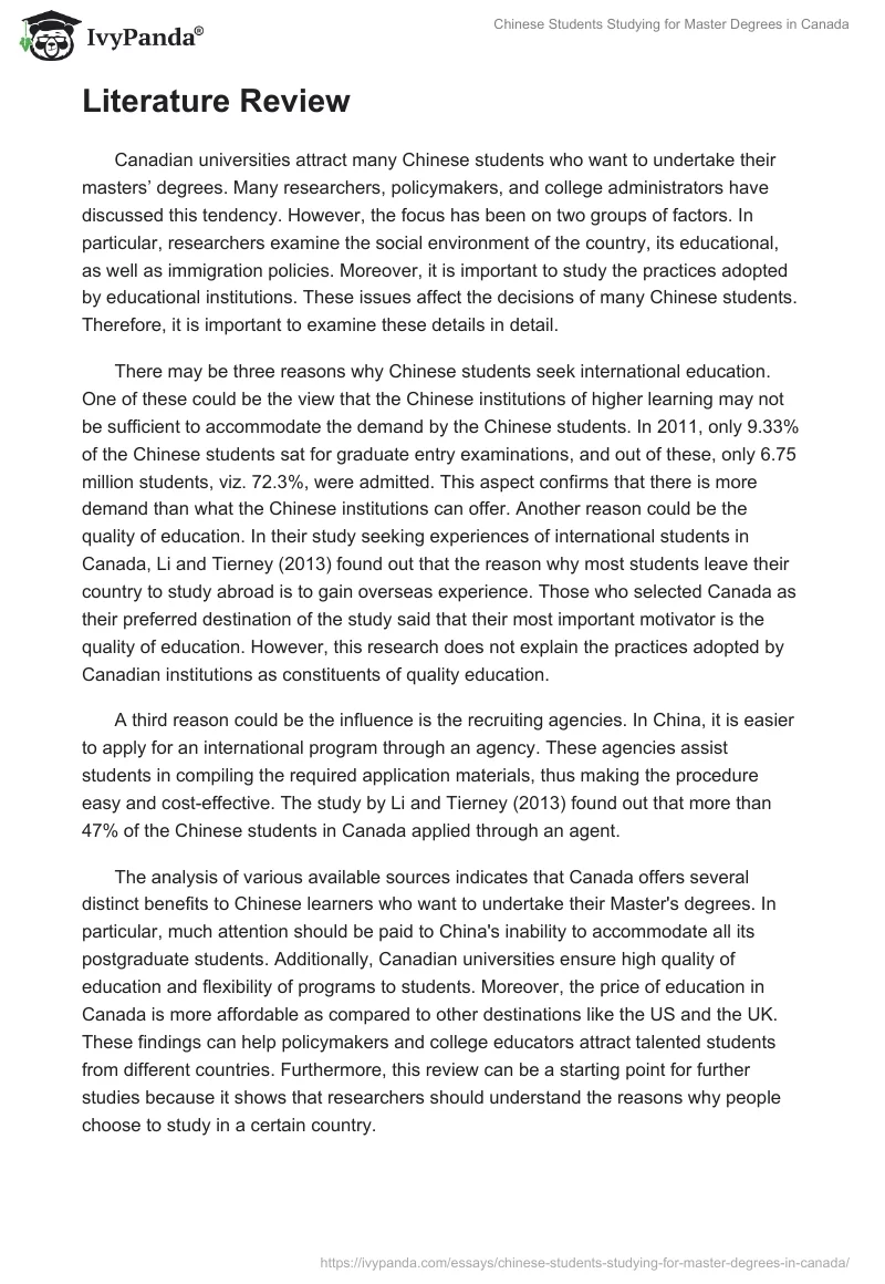 Chinese Students Studying for Master Degrees in Canada. Page 3
