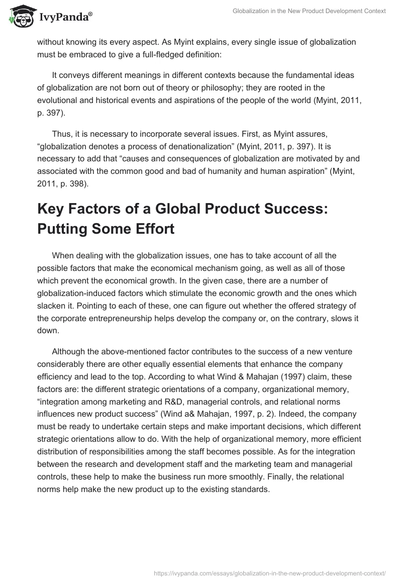 Globalization in the New Product Development Context. Page 2