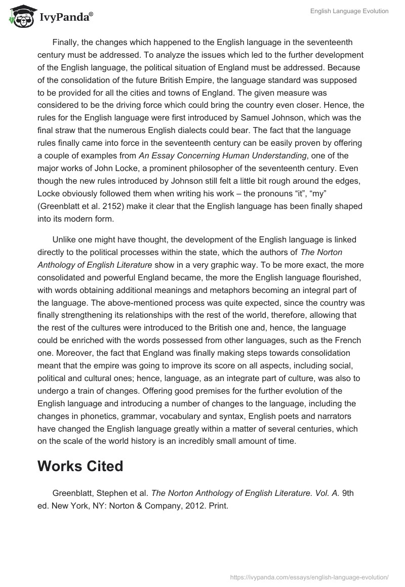 English Language Evolution. Page 3